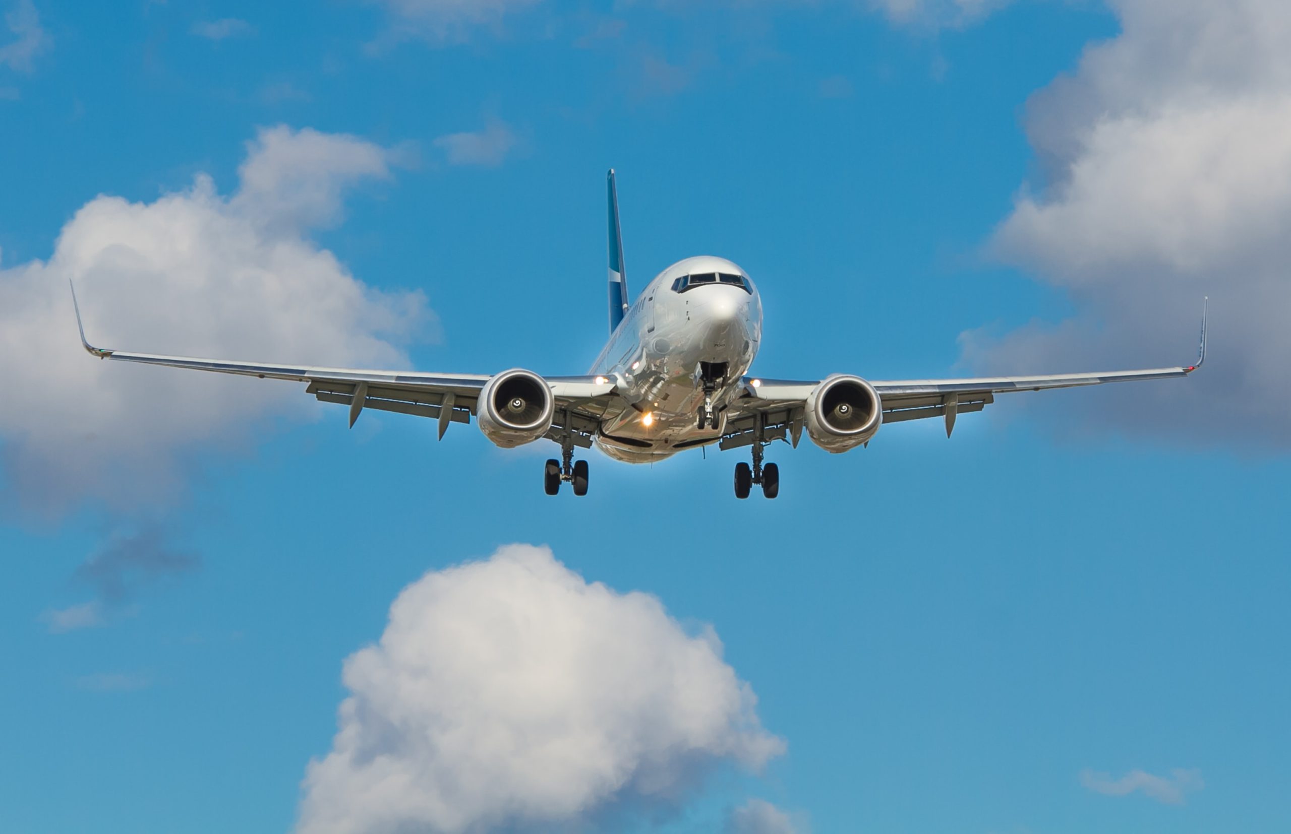 Airplane in the sky, cheap travel